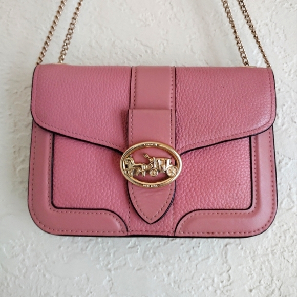 Coach Handbags - Coach Georgie Crossbody In Pink And Gold